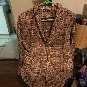 Pink tweed blazer